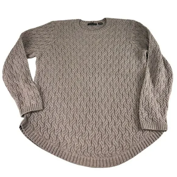 Jeanne Pierre Sweater Women's Extra Large Brown Pullover Long Sleeve Cable Knit - Picture 6 of 7